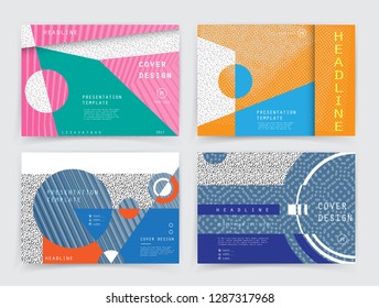 Original Presentation templates. Creative flyer and leaflet, presenting, banner, brochure covers. Horizontal a4 design