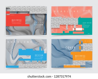 Original Presentation templates. Creative flyer and leaflet, presenting, banner, brochure covers. Horizontal a4 design
