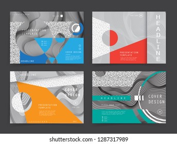 Original Presentation templates. Creative flyer and leaflet, presenting, banner, brochure covers. Horizontal a4 design