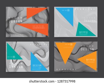 Original Presentation templates. Creative flyer and leaflet, presenting, banner, brochure covers. Horizontal a4 design