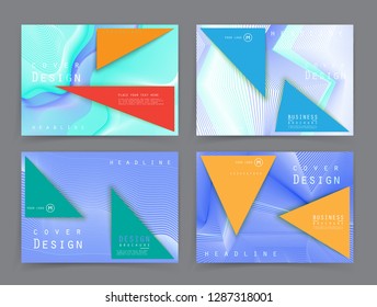 Original Presentation templates. Creative flyer and leaflet, presenting, banner, brochure covers. Horizontal a4 design