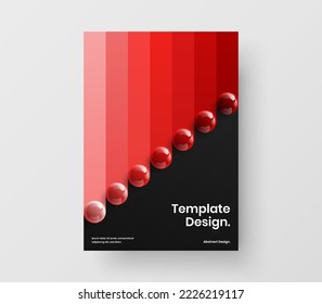 Original presentation vector design layout. Creative 3D spheres company cover concept.