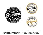 Original product badge logo. Stamp label circular round design template