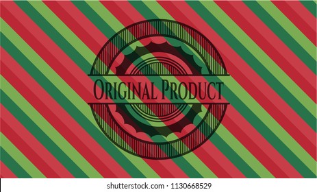 Original Product christmas colors style badge.