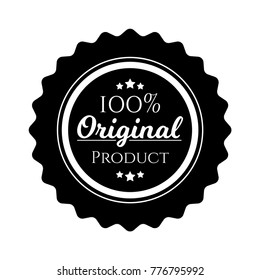 original product circle seal stamp on white background. Illustration for design