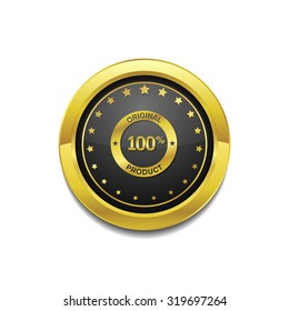 Original Product Golden Vector Icon Button