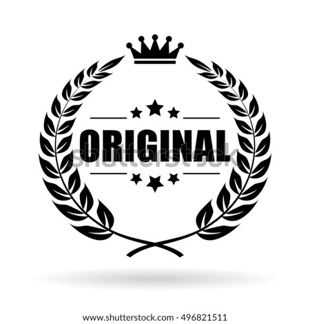 Original product icon vector illustration isolated on white background. Original icon. Original business icon.