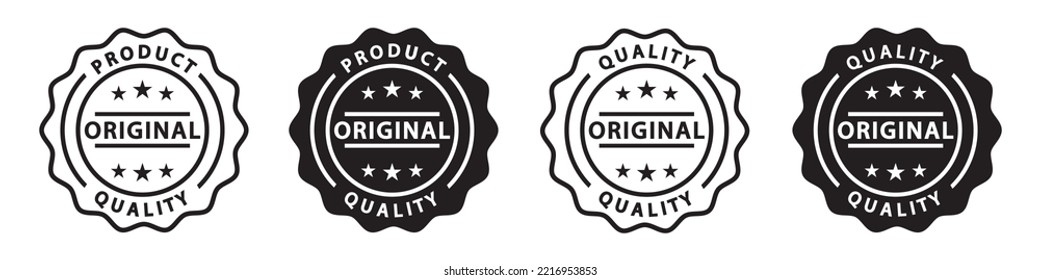 Original product label icon. Original quality emblem icon, vector illustration