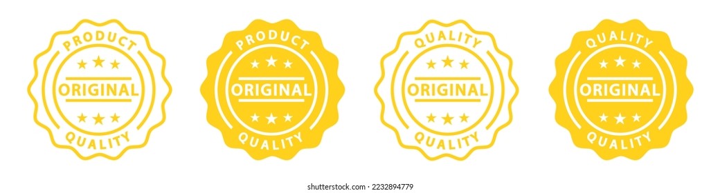 Original product label icon. Original quality emblem icon, vector illustration