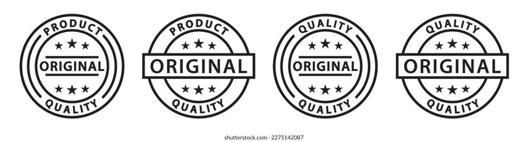 Original product label icon. Original quality emblem icon, vector illustration