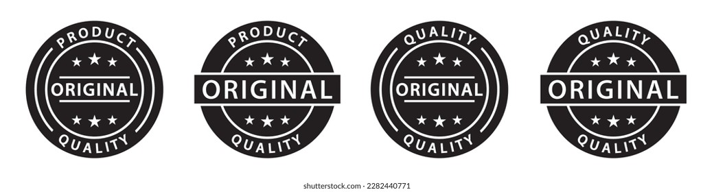 Original product label icon. Original quality emblem icon, vector illustration