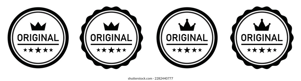 Original product label icon. Original quality emblem icon, vector illustration