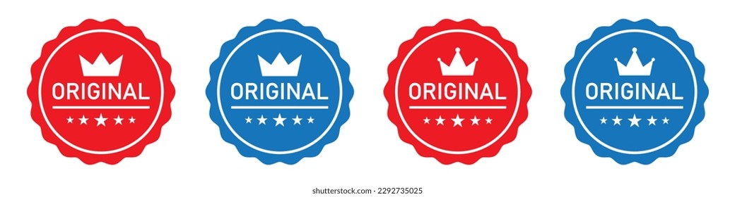 Original product label icon. Original quality emblem icon, vector illustration