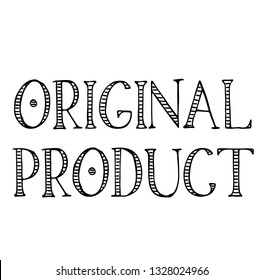 Original Product label on white background