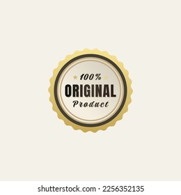 original product label or original product seal vector isolated. original product label for packaging. Best original product label or stamp is useful for proving the authenticity of the item.