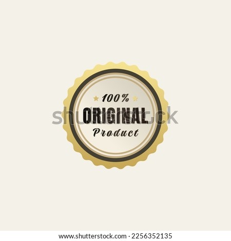 original product label or original product seal vector isolated. original product label for packaging. Best original product label or stamp is useful for proving the authenticity of the item.