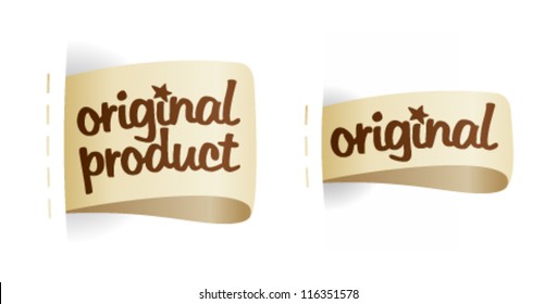 Original product labels set.