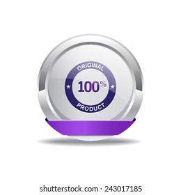 Original Product Purple Vector Icon Button