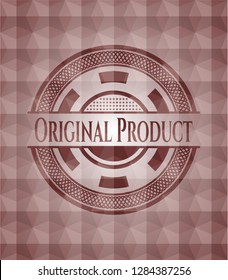 Original Product red geometric pattern emblem. Seamless.