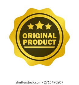 Ilustración aislada del Vector de la etiqueta del sello del producto original