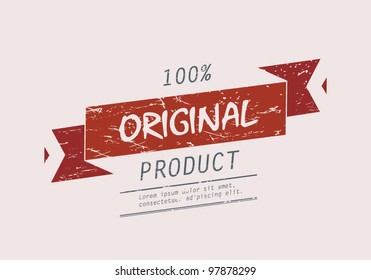 Original Product. Vintage Label Design