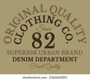 Ropa de calidad original Co 82 Editable para camiseta gráfica o sudadera - Vector