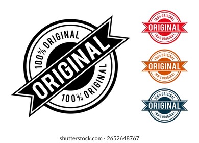 Original Quality Rubber Stamp. Vintage Label Design on White Background Vector
