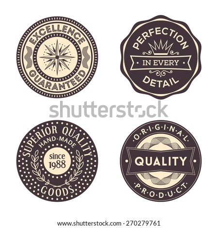 Original Quality Vintage Circular Labels Collection