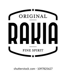 Original Rakia Vintage Stamp