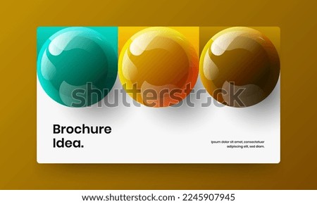 Original realistic balls website screen concept. Trendy magazine cover vector design layout.