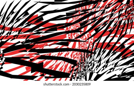 original red and black patterns in the style of op art on a white background