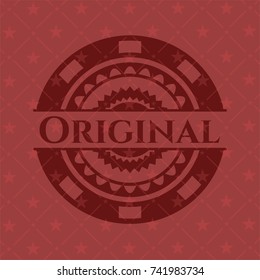 Original red emblem. Retro