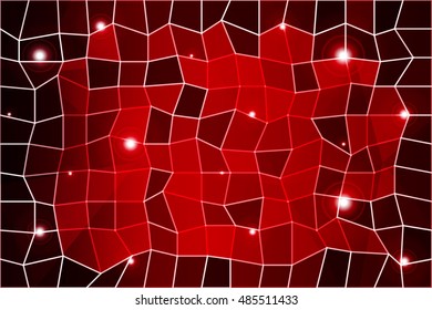 original red polygonal background. square, triangle. vector illustration. for design