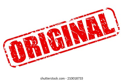 Original red stamp text on white