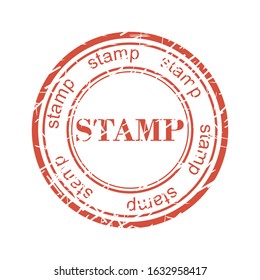 Original red stamp words "stamp"