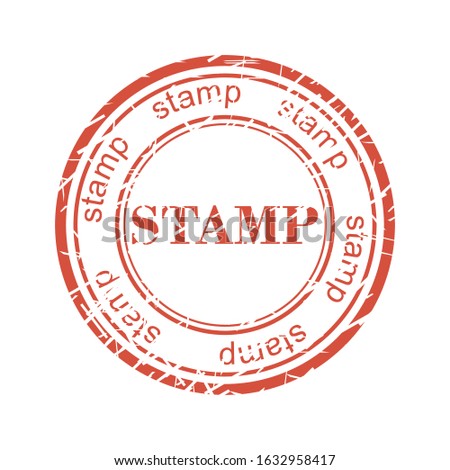 Original red stamp words "stamp"