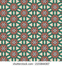 Original repeat pattern with festive traditional African and Brazilian motifs