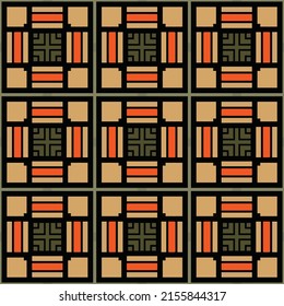 Original repeat pattern with festive traditional African and Brazilian motifs