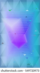 original representation in billboard, result among great triangles vector background