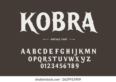 Original retro alphabet, creative characters set. vintage stylish typography