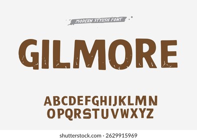 Alfabeto retro original, conjunto de caracteres criativos. vintage tipografia elegante