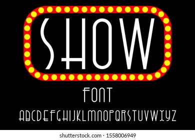 Original retro English alphabet font for your projects. Vector illustration.