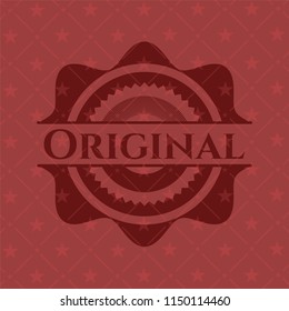 Original retro red emblem