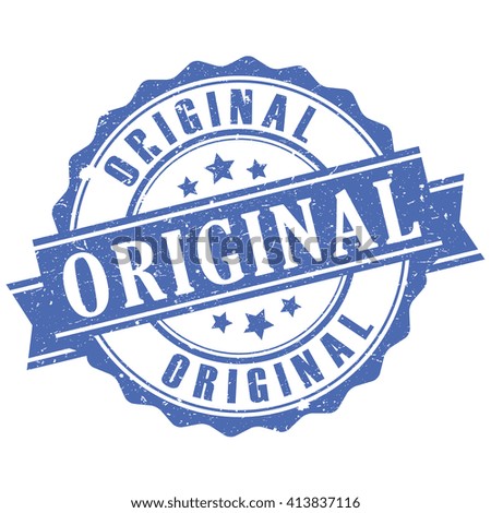 Original retro rubber stamp vector illustration isolated on white background