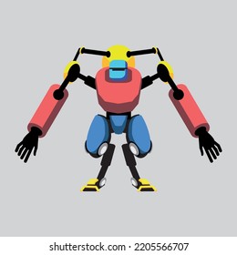 robot original sin arma con piernas de dinosaurio