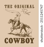 the original rodeo cowboy t shirt design, Rodeo Cowboy Comfort Colors T-Shirt, Vintage Wester Shirt, Retro Rodeo Shirt, Comfort Colors Graphic Cowboy Tee, A vintage illustration of wild west cowboy. 