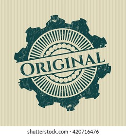 Original rubber stamp with grunge texture