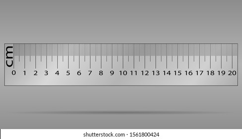 Original Ruler. Measuring tool, Graduation grid, flat vector illustration. Size indicator units, Measure tape isolated on background.