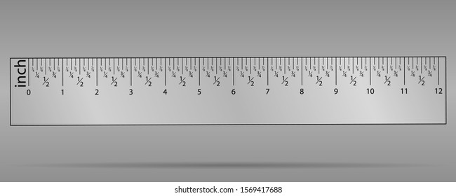 Original Ruler. Measuring tool, Graduation grid, flat vector illustration. Size indicator units, Measure tape isolated on background.