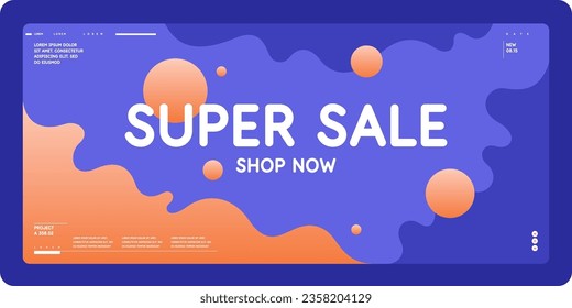 Original sale poster for discount. Vector illustration. Composition with geometric shapes. Abstract background.
